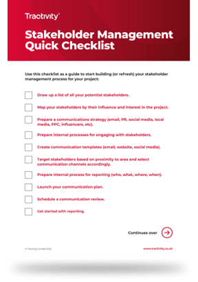 checklist-stakeholder management